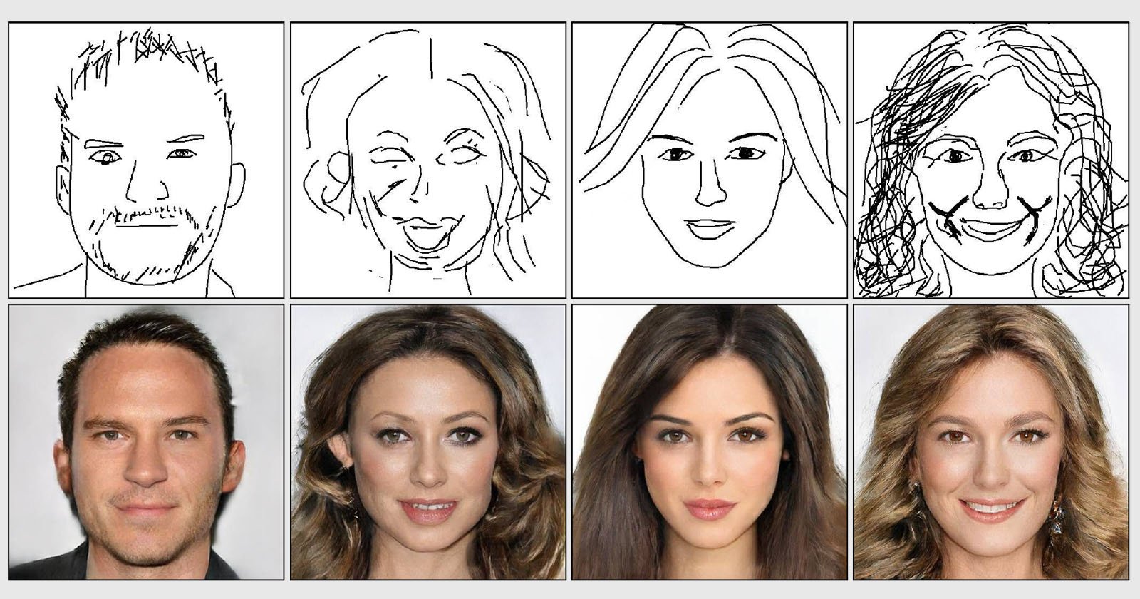 This Deepfacedrawing Ai Turns Simple Sketches Into Portrait Photos Petapixel