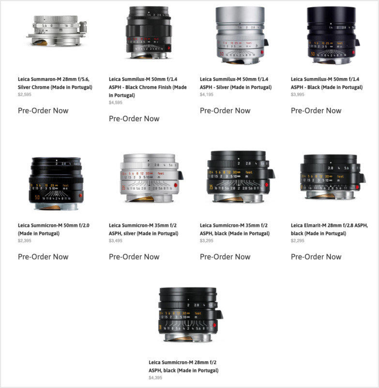 Leica Unveils Line of 'Made in Portugal' Lenses that are Cheaper for US