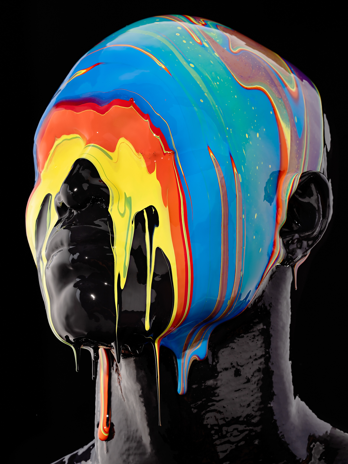 Striking Portraits of People Covered in Thick Layers of Multi-Colored ...