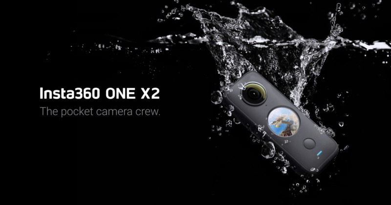  Insta360 One X2 Waterproof 360 Action Camera, 5.7K