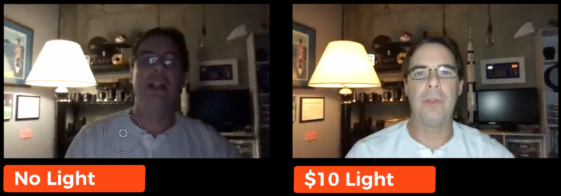 Using a $10 vs $1,000 Light for Zoom Meetings | PetaPixel