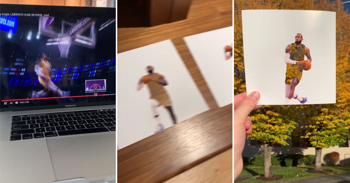 Every Frame of This LeBron Dunk Stop Motion Was Printed, Cut, and Shot