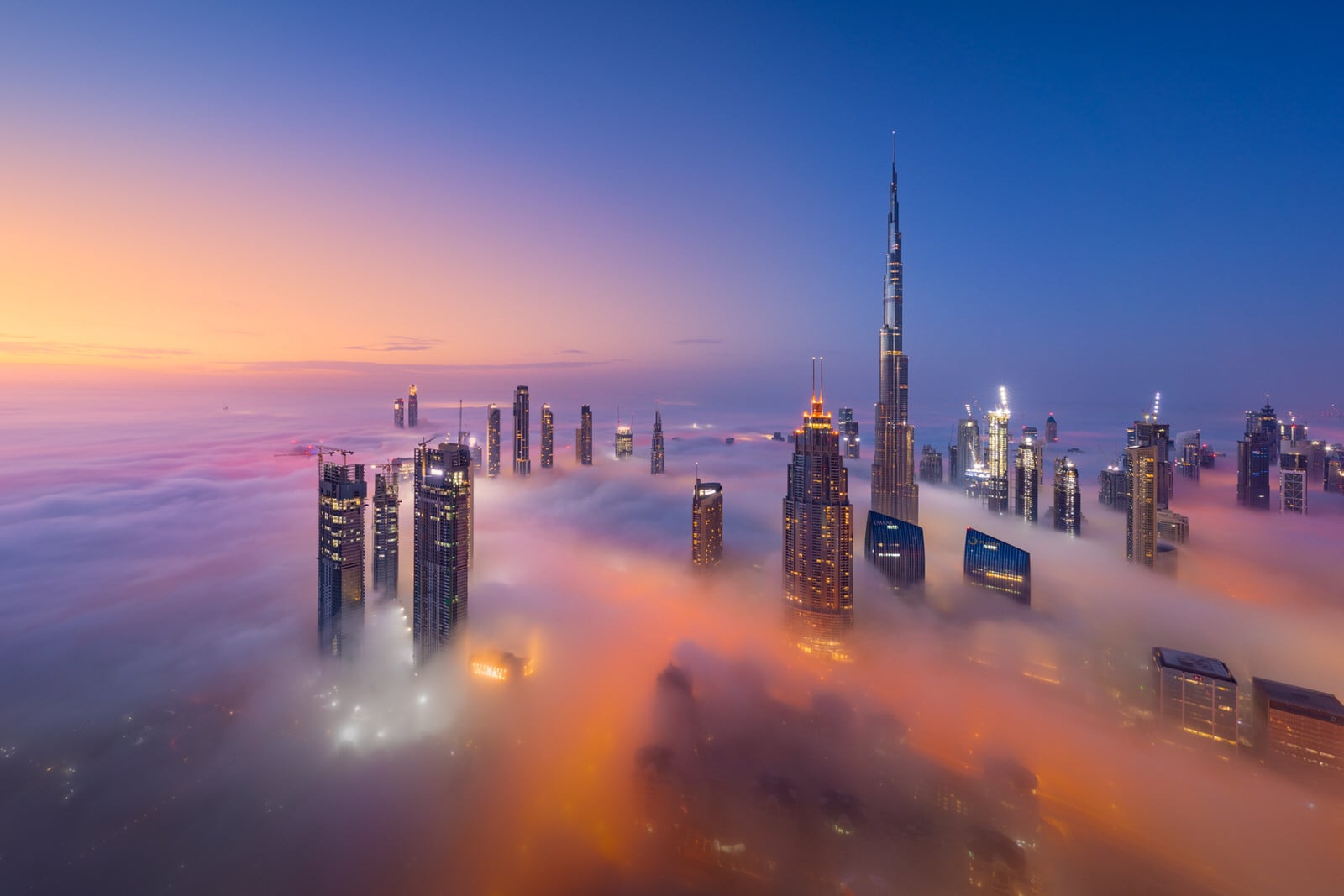 Photographer Captures Skyscrapers in Dubai Rising Above the Clouds PetaPixel