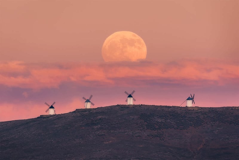Moonset and Sunrise in the Nature of Nature by Afroo Oonoo