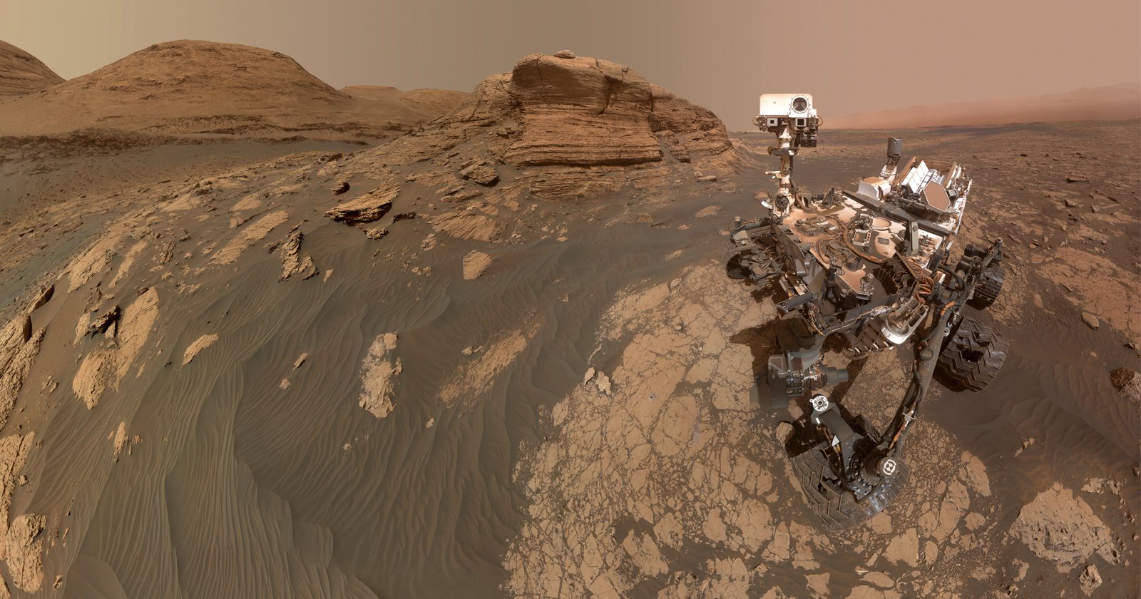 Curiosity Rover ha scattato un enorme selfie da 318 MP su Marte