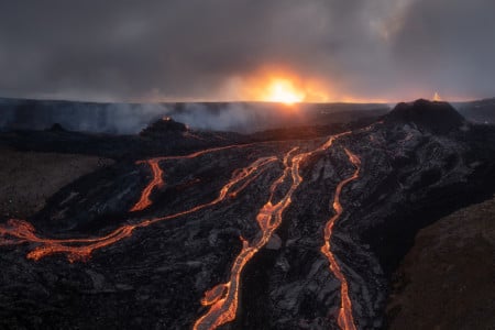 Watch a DJI FPV Drone Get Struck by a Flying Chunk of Lava | PetaPixel