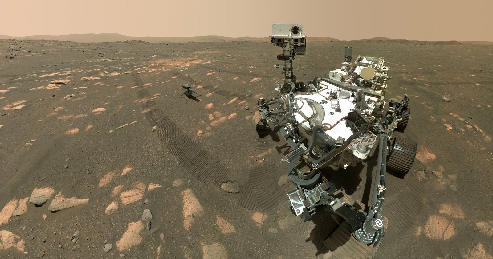 NASA’s Mars Perseverance Rover Takes Selfie with Ingenuity Drone