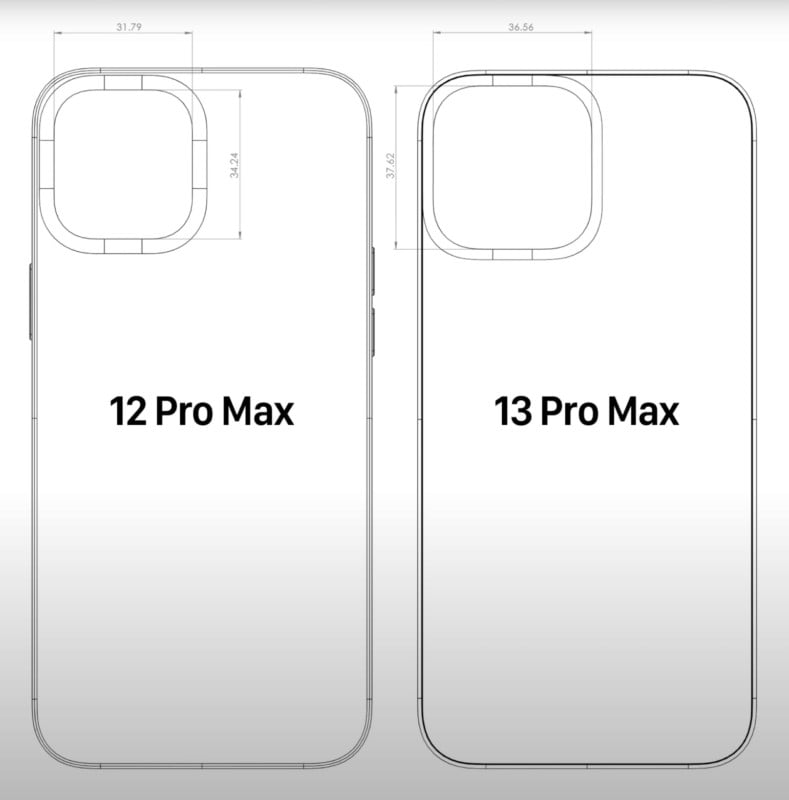 width and height of iphone 13