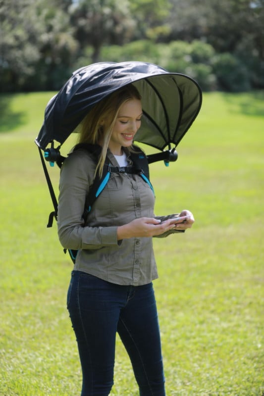 A Hands Free Umbrella