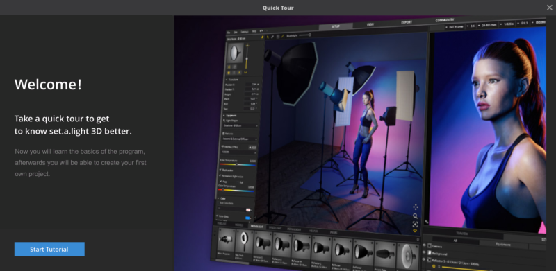 set a light 3d studio full