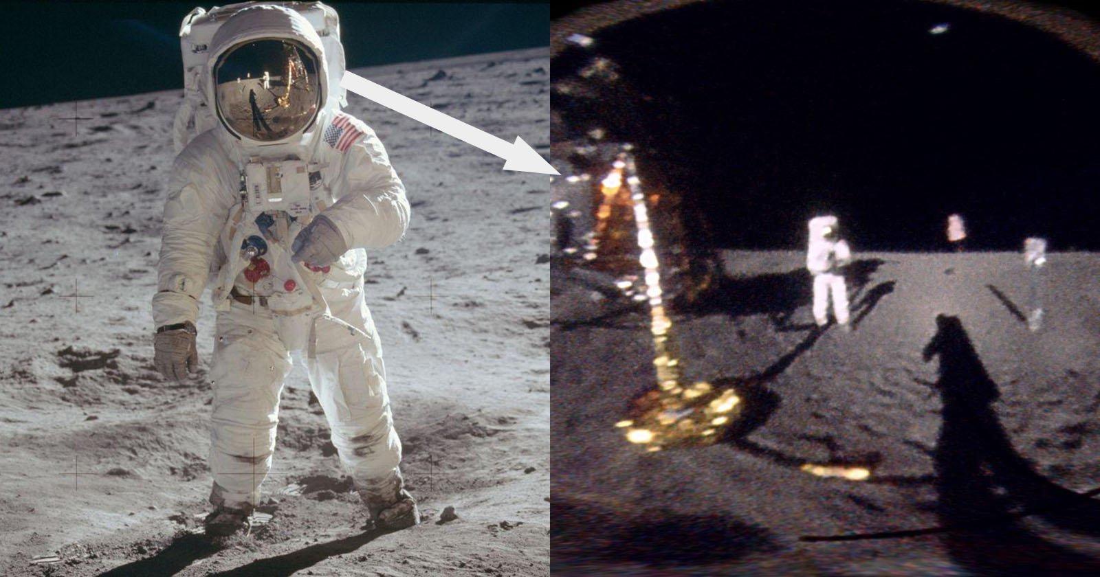 1969 Apollo 11 Edwin 'Buzz' Aldrin: Space Suit Reflection Photo Print 