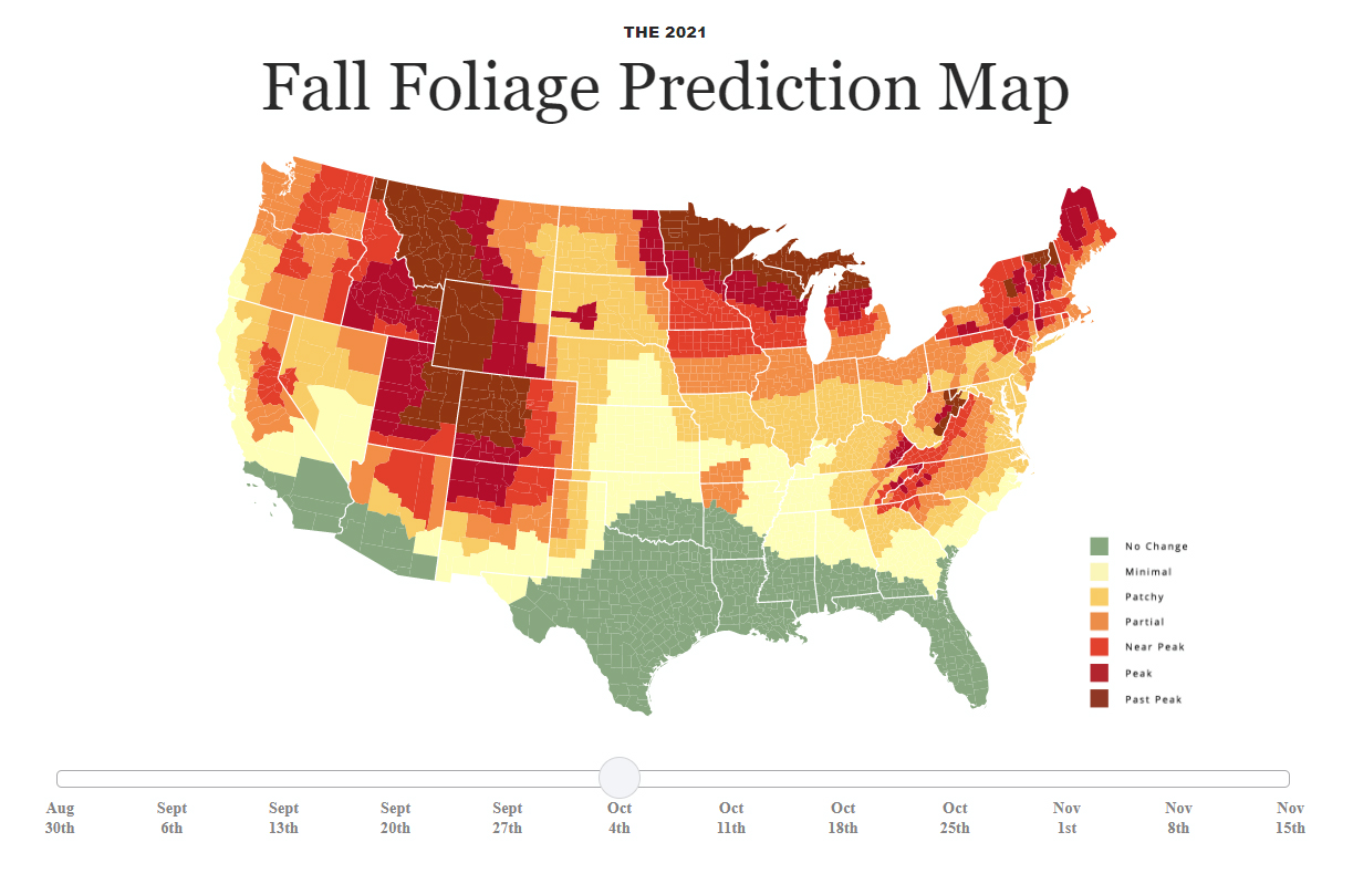 Interactive Map Shows the Best Time to Photograph Fall Foliage | PetaPixel