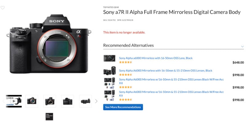 sony a7r iv discontinued