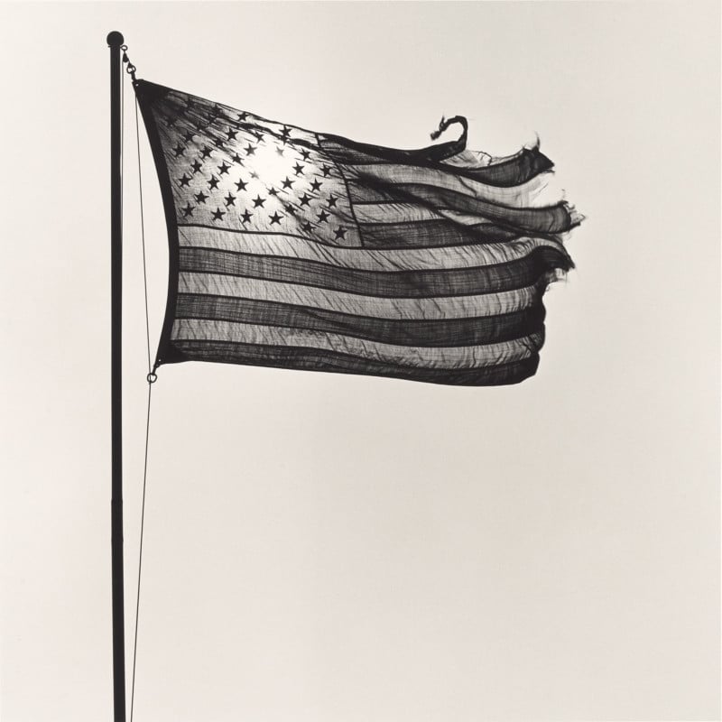 American Flag; Robert Mapplethorpe (American, 1946 - 1989); New York, New York, United States; 1977; Gelatin silver print; 35.3 × 35.3 cm (13 7/8 × 13 7/8 in.); 2011.7.6; In Copyright (https://rightsstatements.org/vocab/InC/1.0/)
