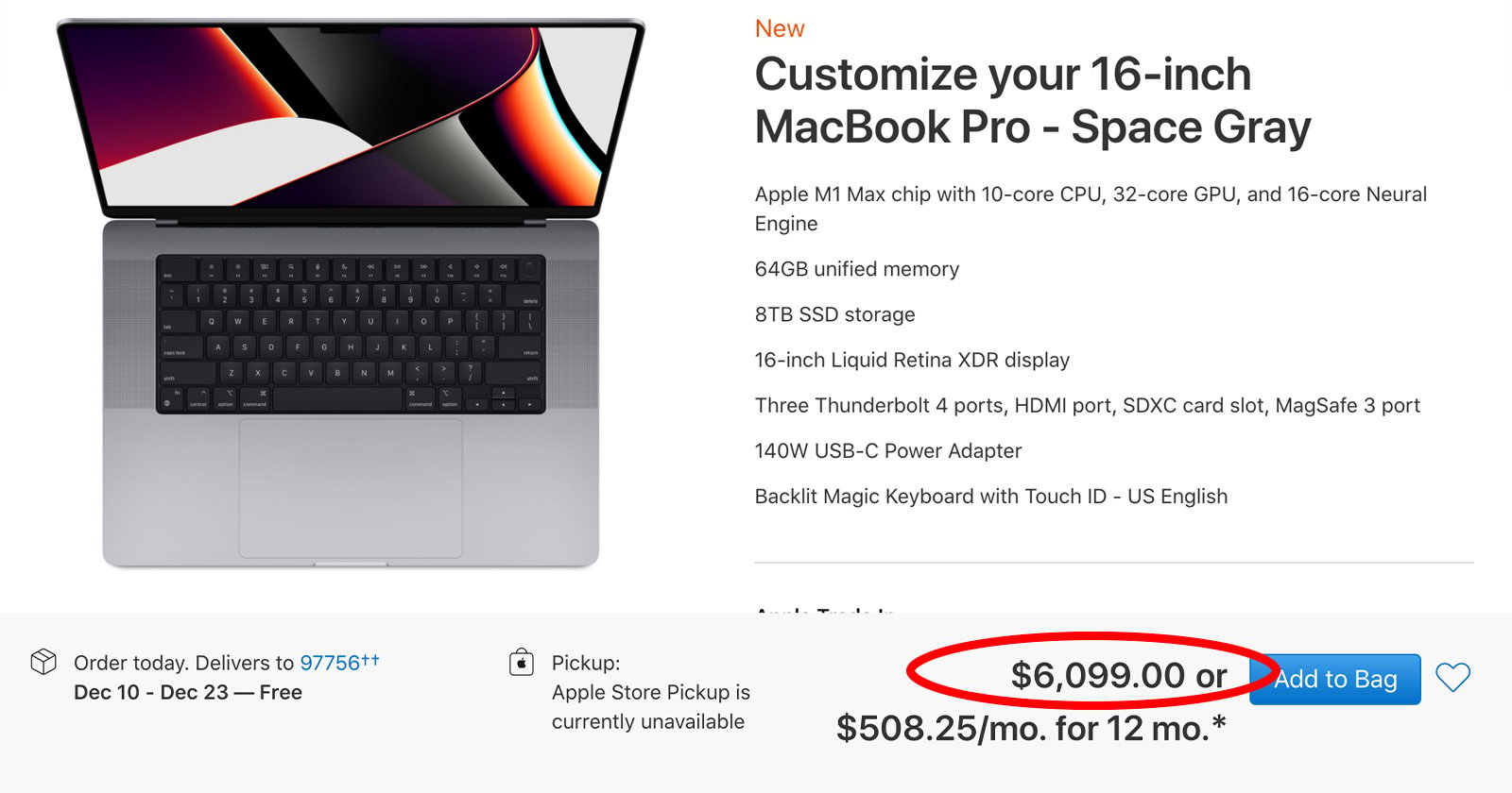apple macbook max price