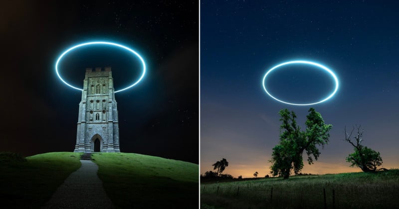 How This Photographer Creates His Light Painted Halo Long Exposures