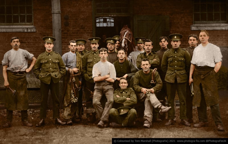 Colorized photograph by Tom Marshall
