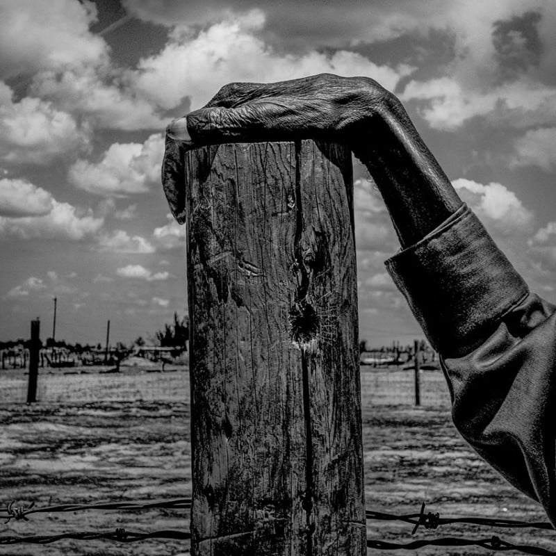 Allensworth, California. 2014. Fence post © Matt Black / Magnum Photos, courtesy Thames & Hudson