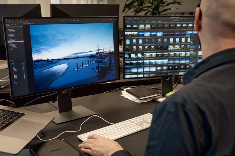 Capture One developer working on two monitors