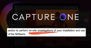 capture one logo next to language from the user agreement