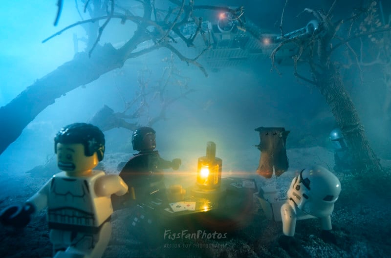 A Star Wars scene created with LEGO