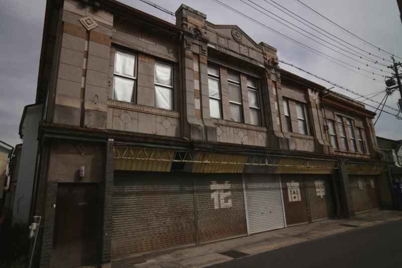 A two story industrial building