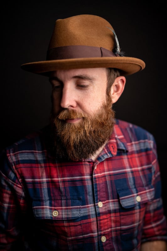 A portrait of a bearded man