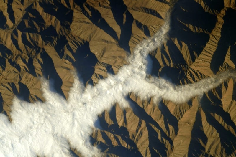 The mountains of peru photographed from space