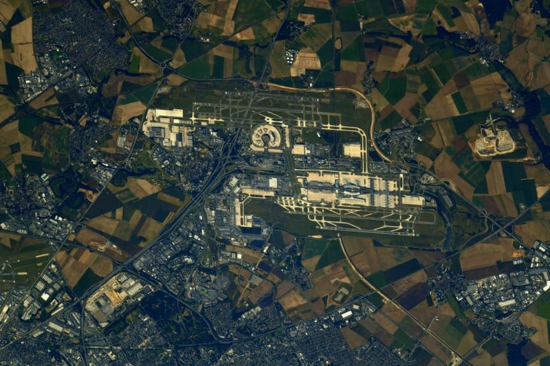 Aerial photo of airport in France