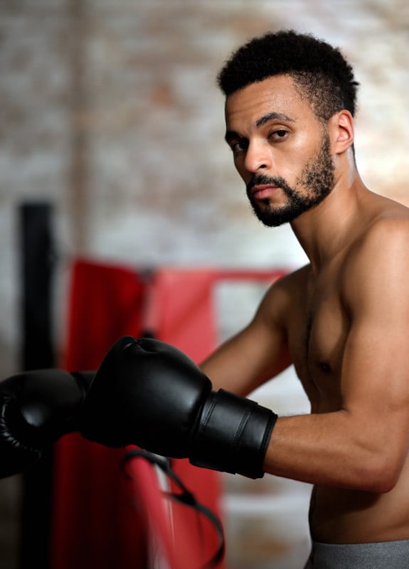 Portrait of a boxer taken with the Nikon Z9