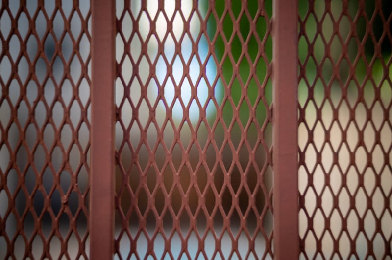 A photo of a metal fence