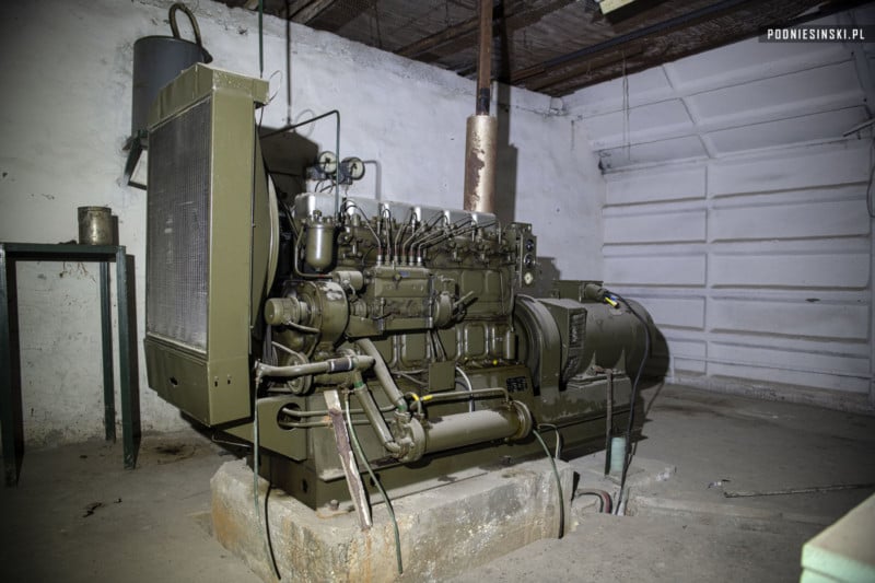 Industrial equipment in an underground ammo factory
