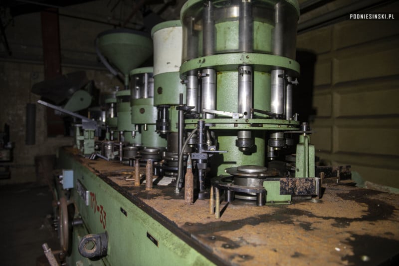 Hydraulic presses in an underground ammo factory
