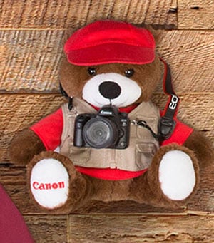 Canon's official camera bear