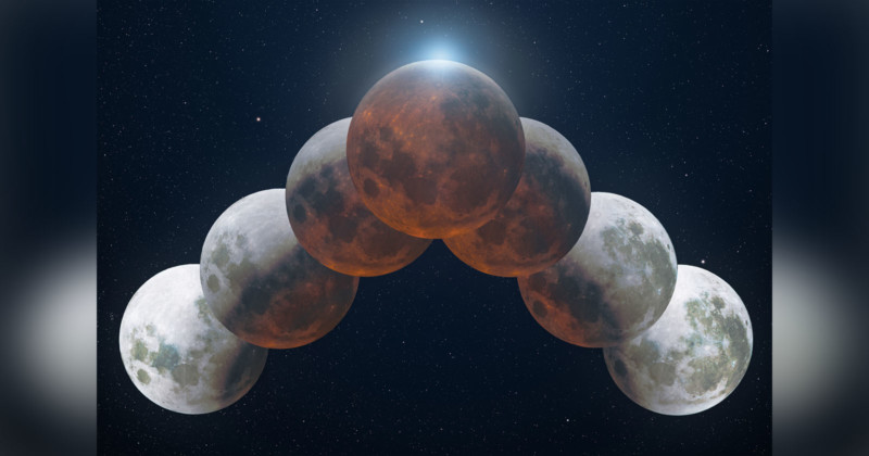 How I Shot This Lunar Eclipse Sequence In Camera, On Film | PetaPixel