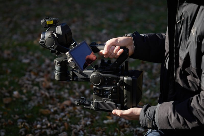 DJI Ronin 4D being handheld.