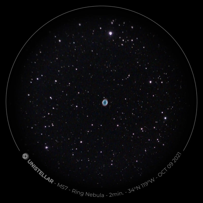 m57 Ring Nebula mobile phone snapshot