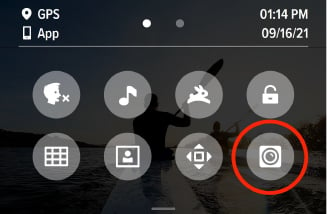 Screenshot of GoPro menu with the added Max Lens Mod button.