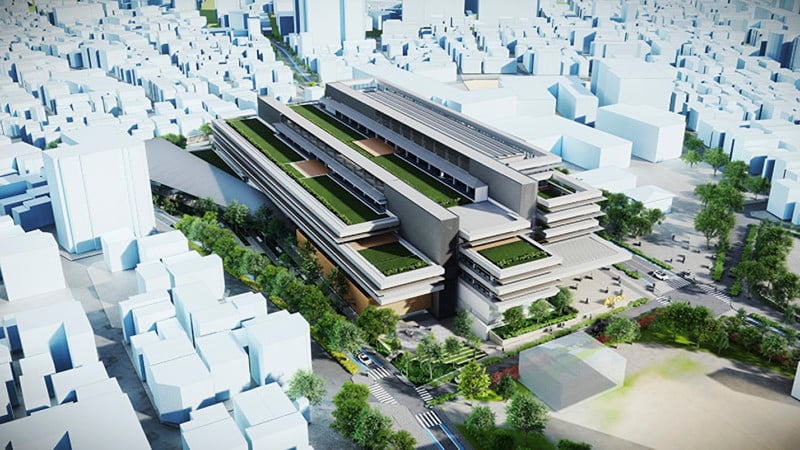 new nikon headquarters in japan aerial view
