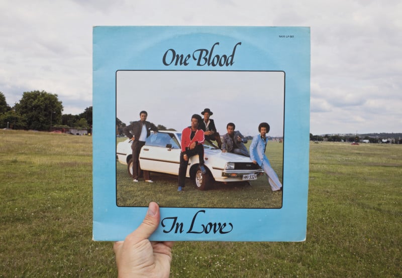 One blood album cover photographed in location