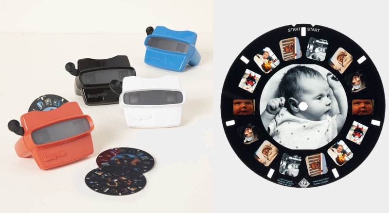 Stereoscopic reel viewers with custom photos