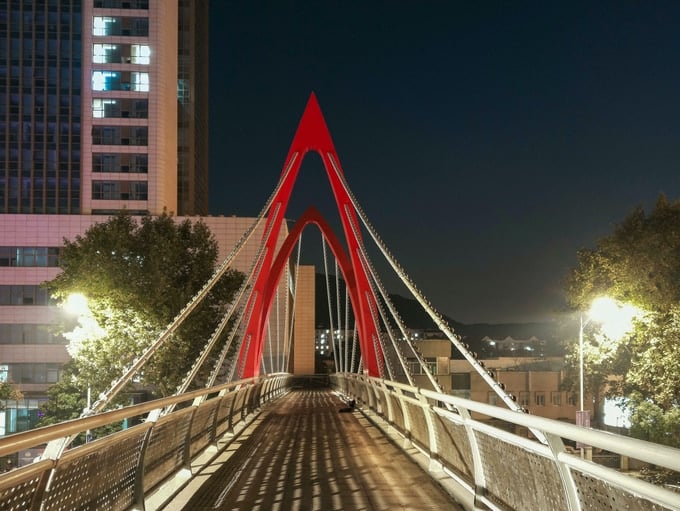 Arducam AF Sample Image 2 - Walking Bridge at Night