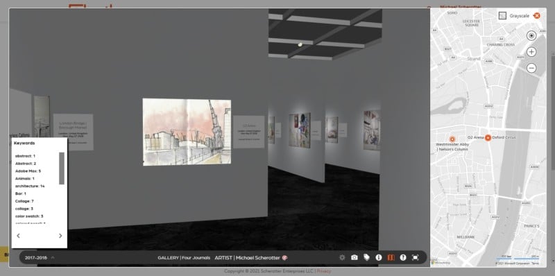 virtual gallery from galeryst