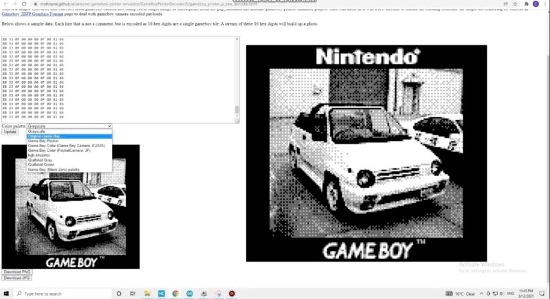 Adruino Gameboy Camera Image Capture Code