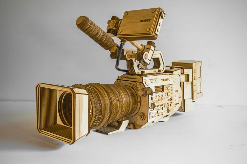 Sony FS7 wooden model