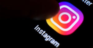Instagram icon being tapped