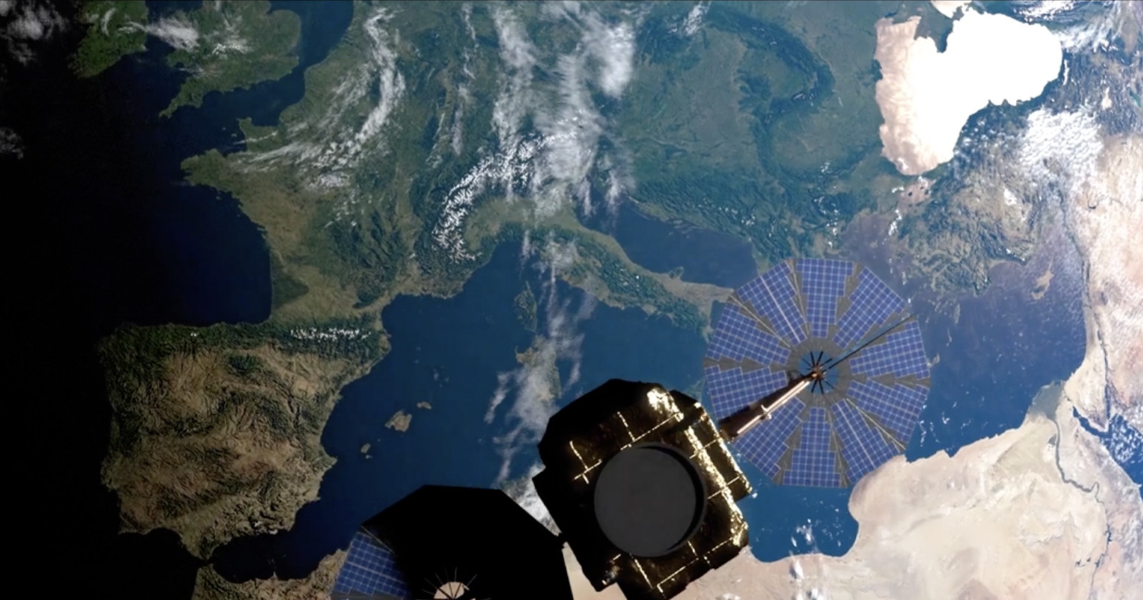 Satellite over earth