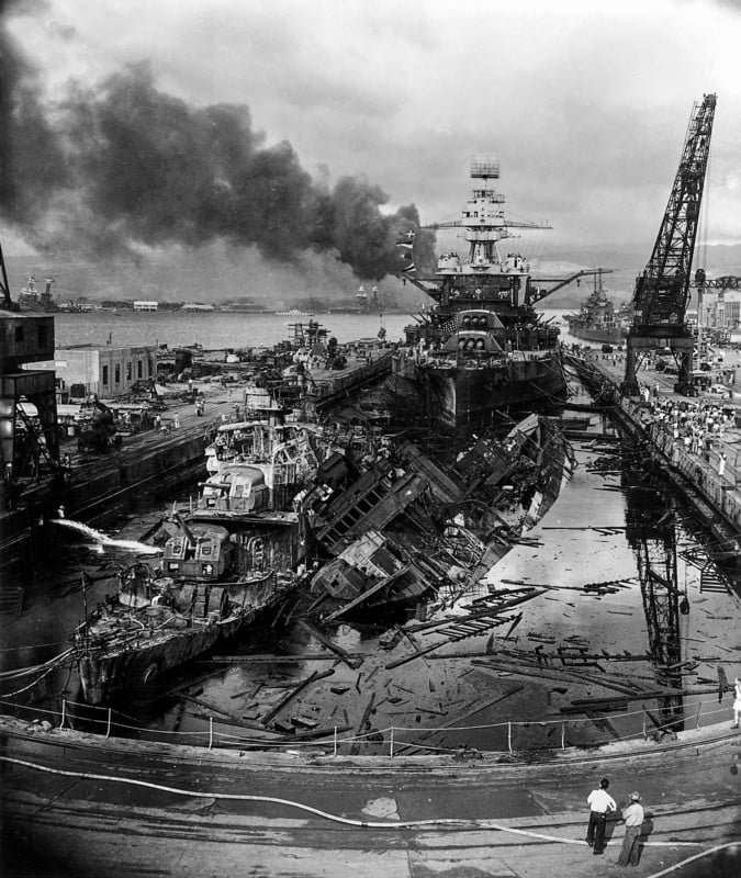Pearl Harbor damage WWII