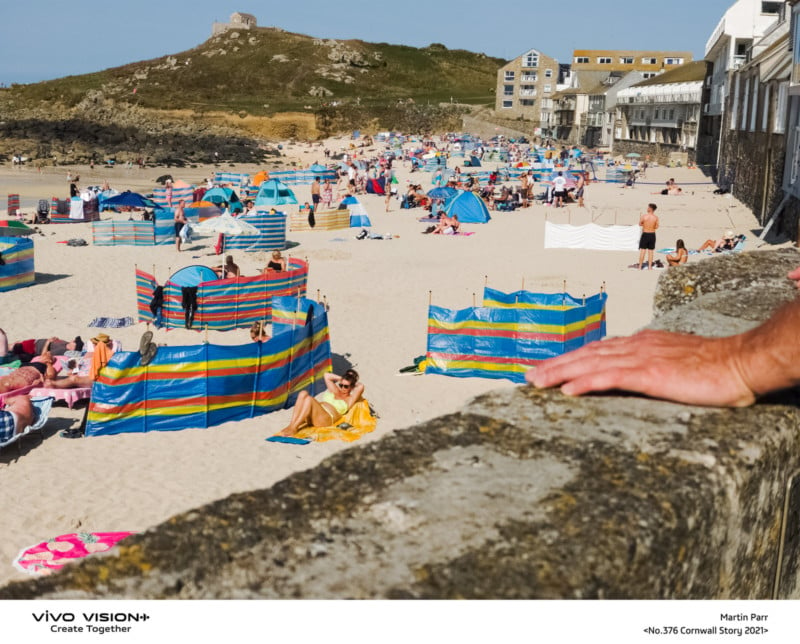 Sunbathers on a beach