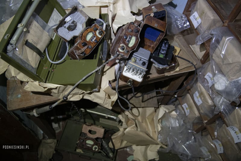 Equipment in an abandoned nuclear bunker